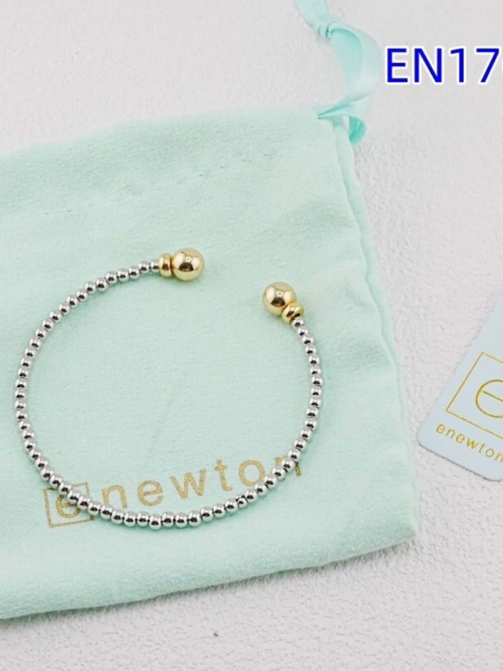 Enewton Steel Wire Copper Bead Bangle